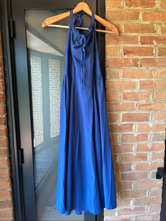 RIHOAS Dresses & Skirts - RIHOAS Deep Blue Lace-Trim maiden-bust dress, small. Great dress—nice material.